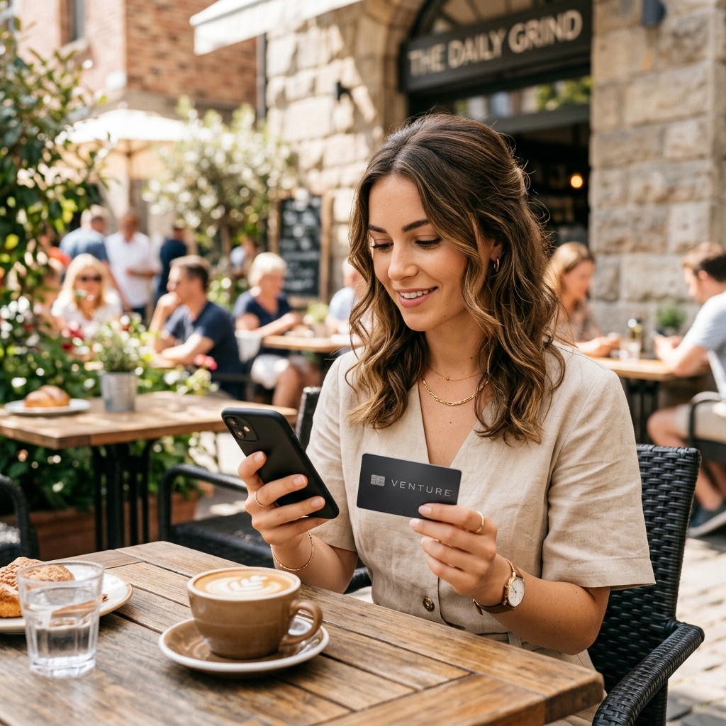 Woman at cafe